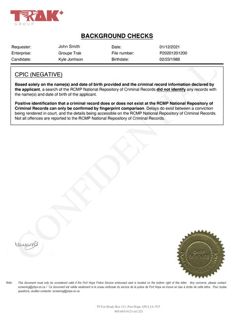 rcmp criminal record check online.